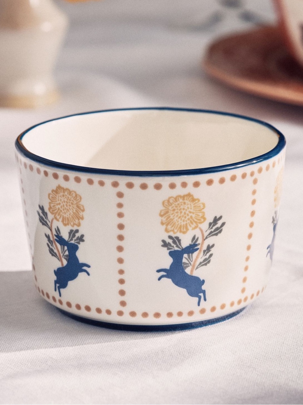Ceramic Bunny Berry Basket